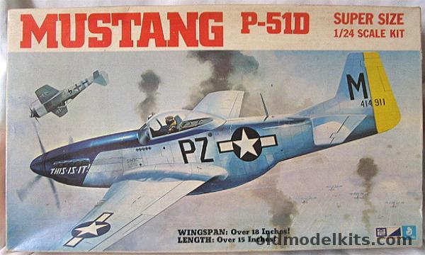 MPC 1/24 P-51D Mustang, 2-3502 plastic model kit